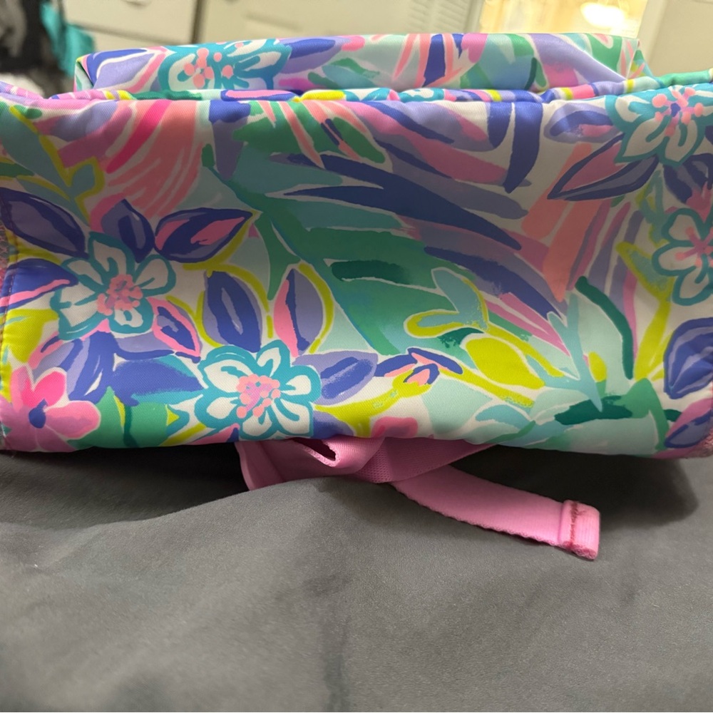 Lilly Pulitzer Pink and Blue Floral Backpack - Picture 8 of 10